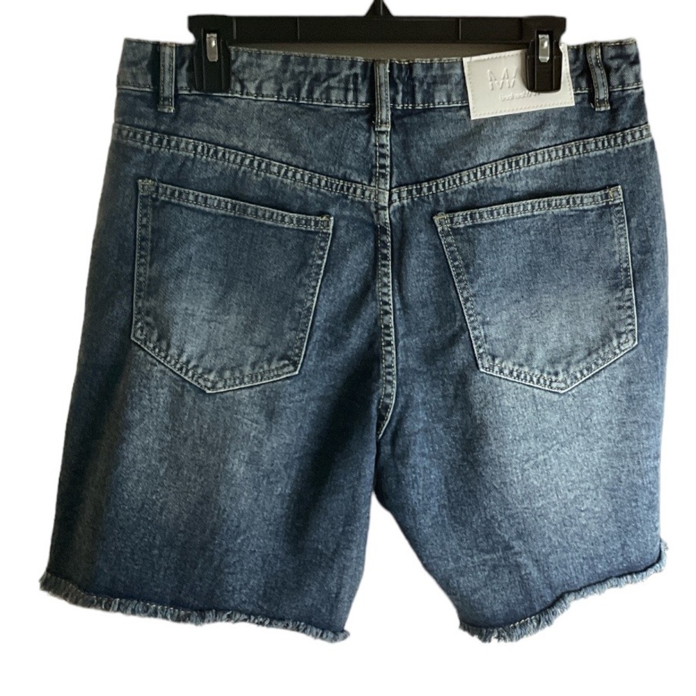 Boohoo Man Relaxed Fit Rigid Multi Rip Denim Shorts - Picture 3 of 15